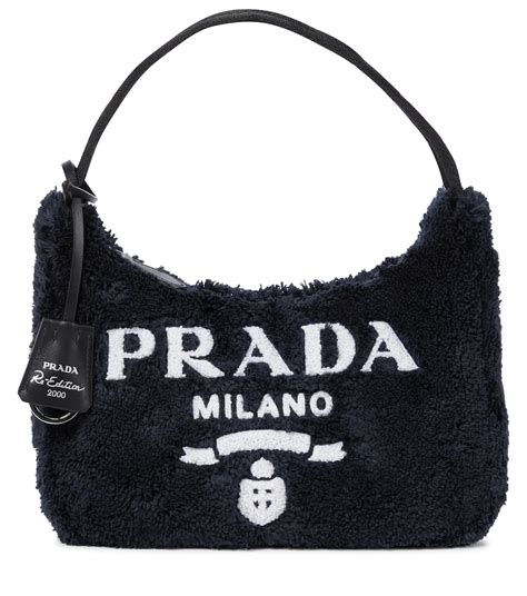 prada re-edition 2000 faux fur handbag pink|Re.